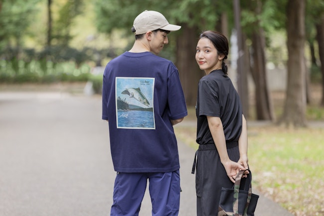 日本限定 L.L.Bean BEAN'S 1980 復古鱒魚短袖T恤上衣