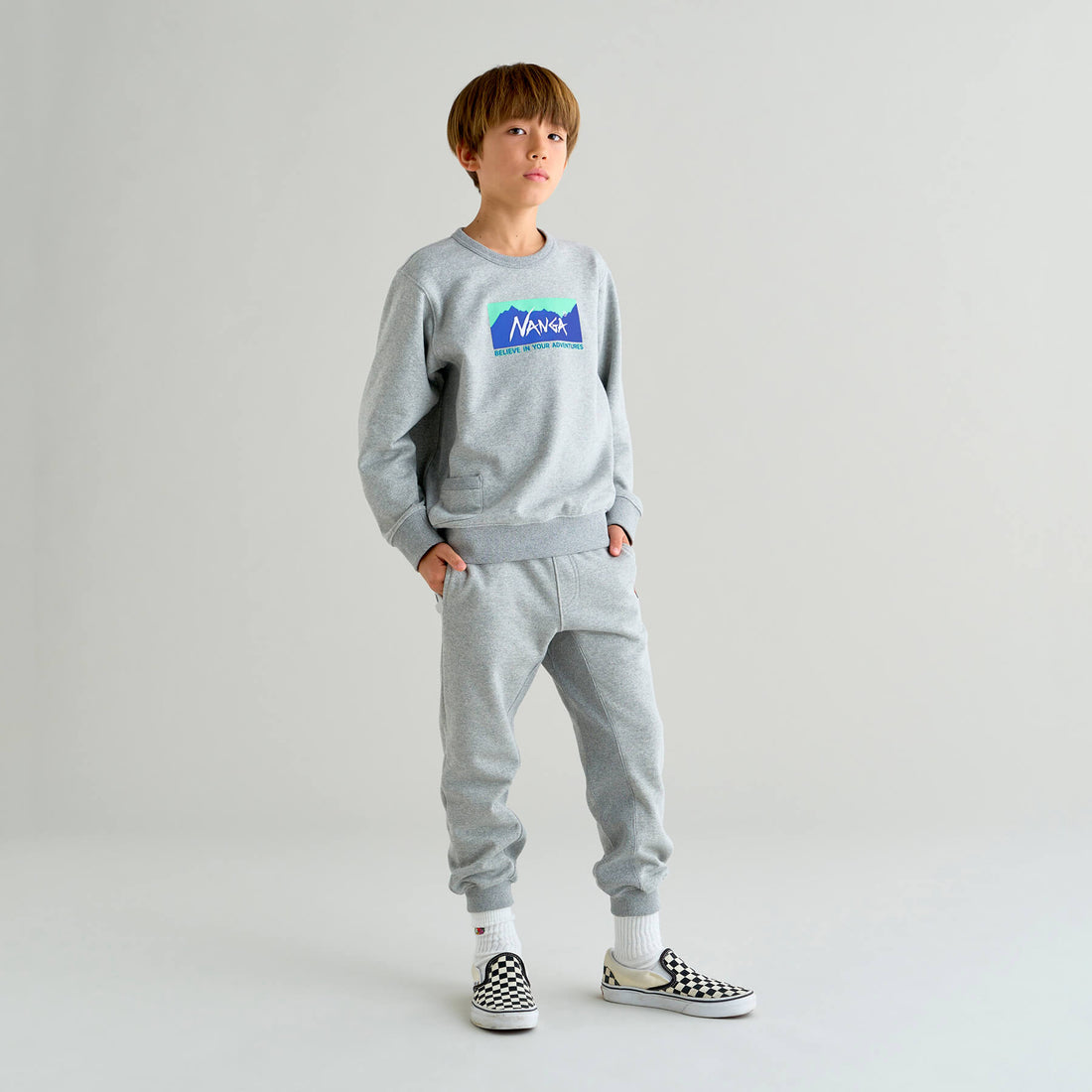 NANGA ECO HYBRID BOX LOGO 兒童大學T