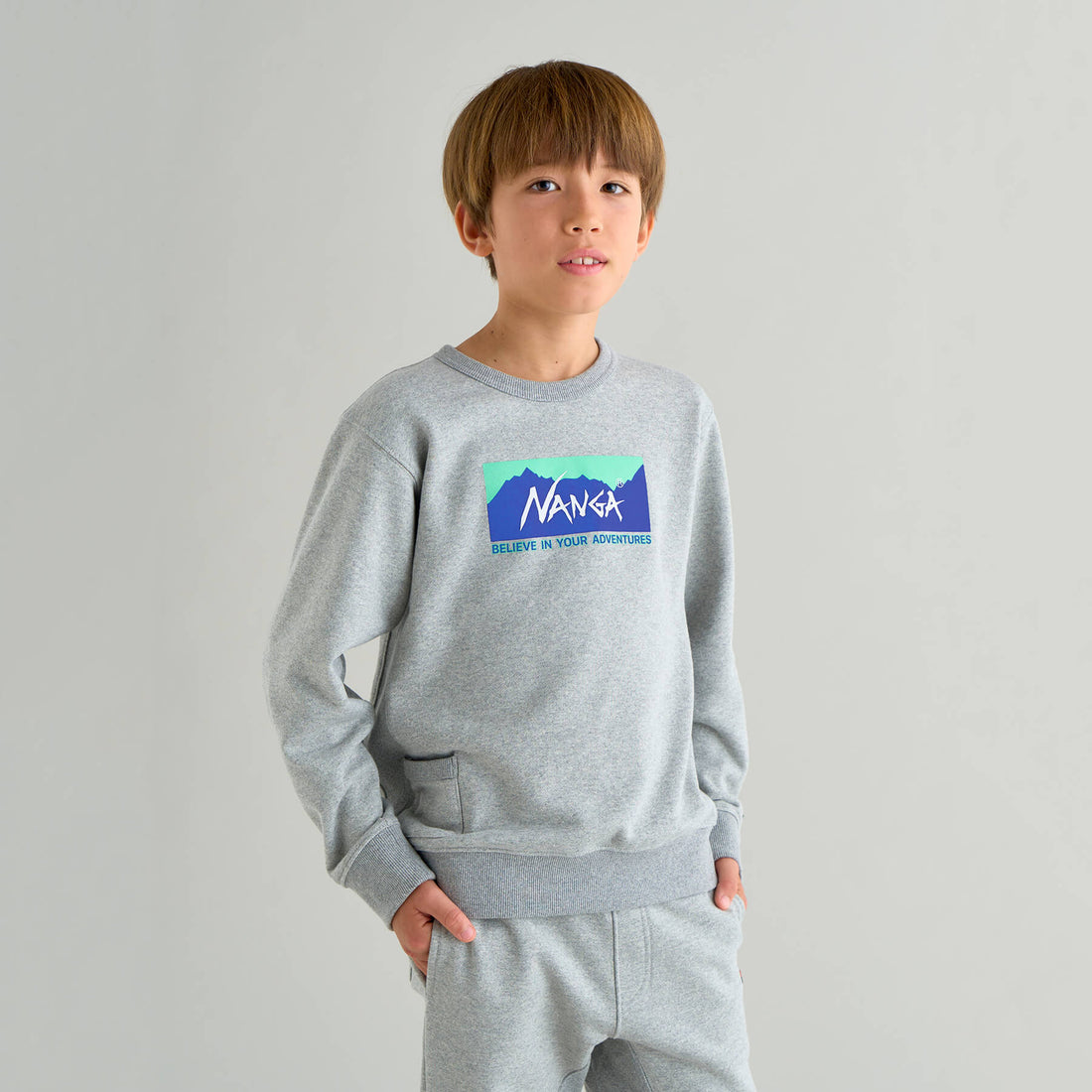 NANGA ECO HYBRID BOX LOGO 兒童大學T