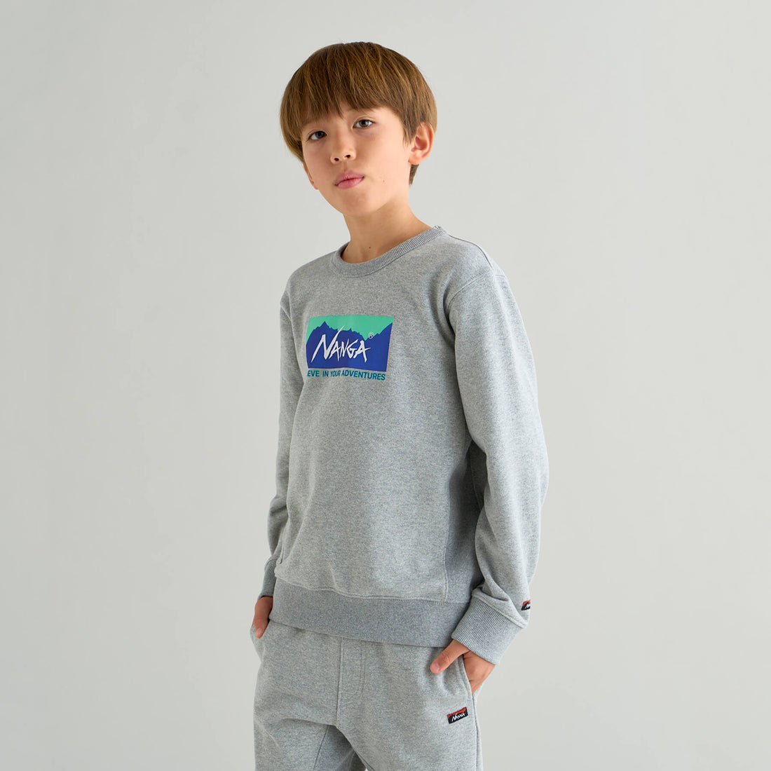 NANGA ECO HYBRID BOX LOGO 兒童大學T