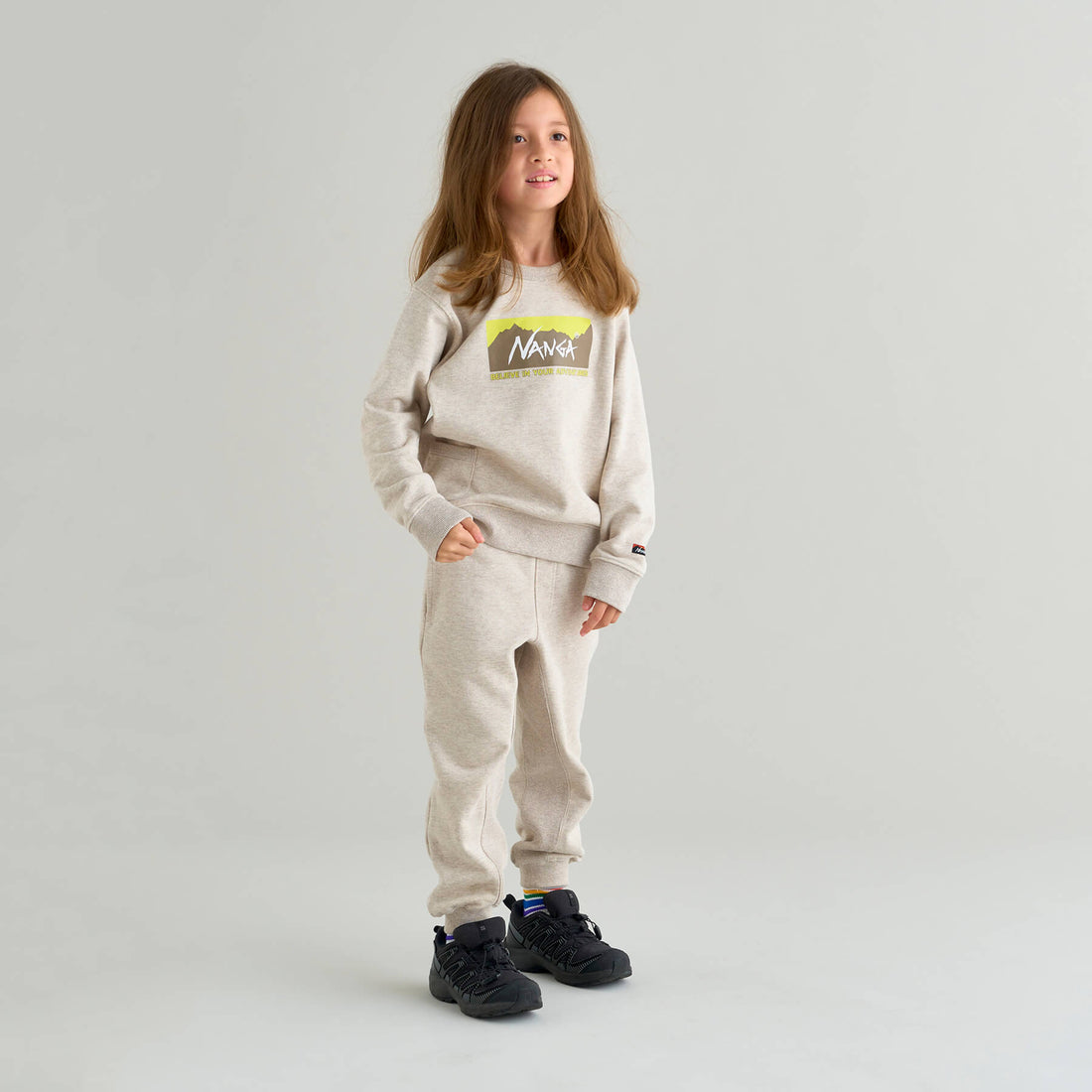 NANGA ECO HYBRID BOX LOGO 兒童大學T
