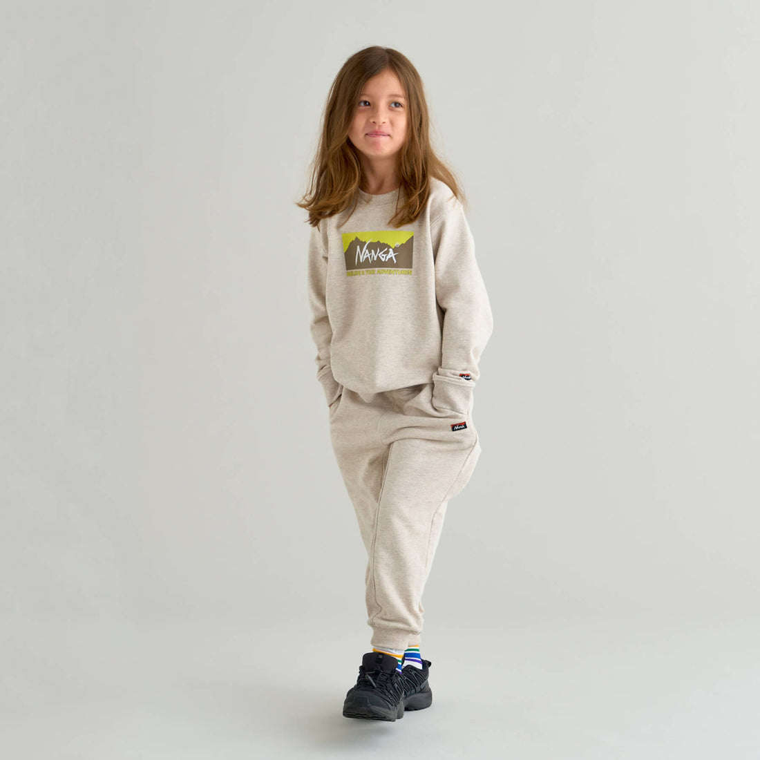 NANGA ECO HYBRID BOX LOGO 兒童大學T