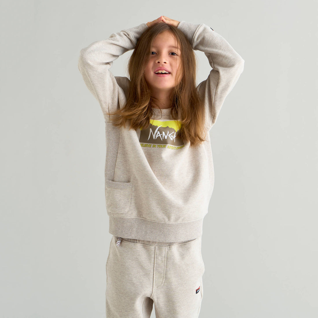 NANGA ECO HYBRID BOX LOGO 兒童大學T