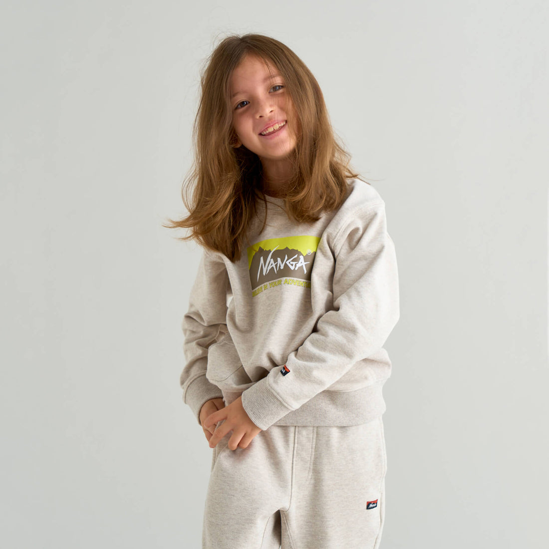 NANGA ECO HYBRID BOX LOGO 兒童大學T