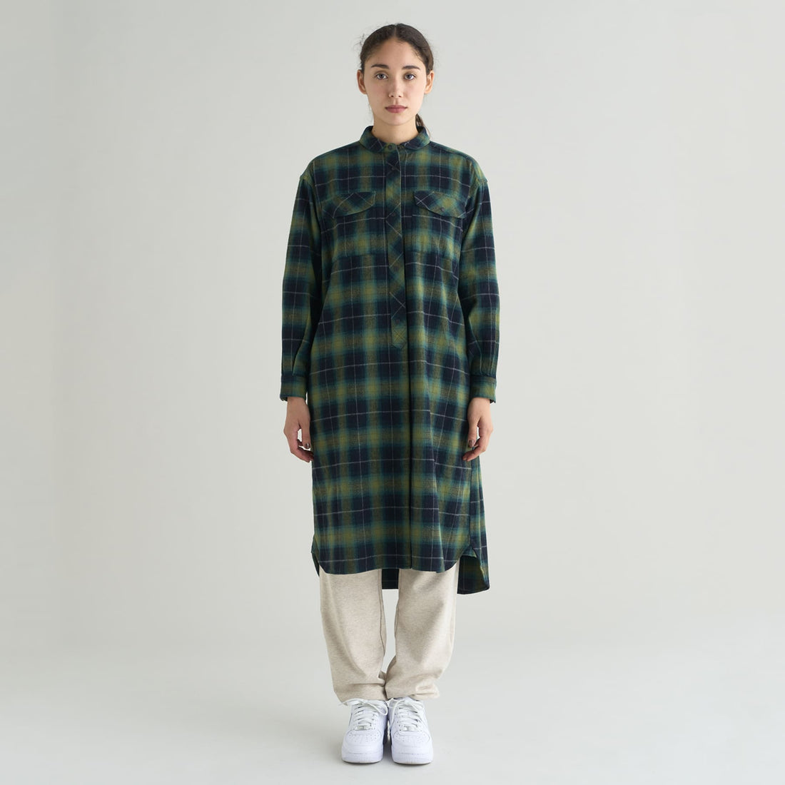 特價 NANGA FADE PLAID 格紋露營風襯衫洋裝