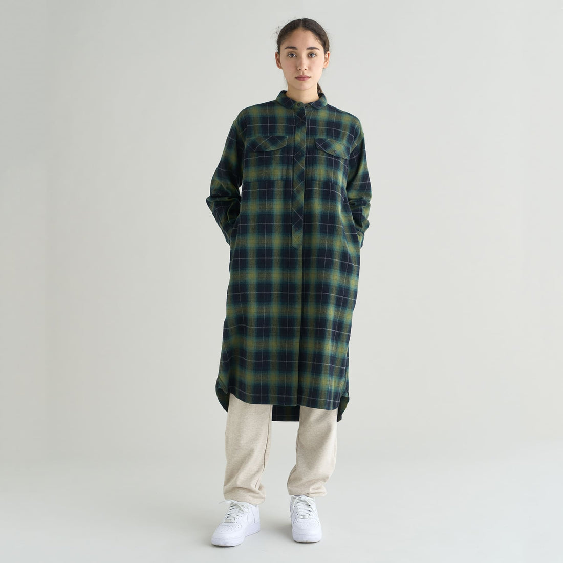 特價 NANGA FADE PLAID 格紋露營風襯衫洋裝
