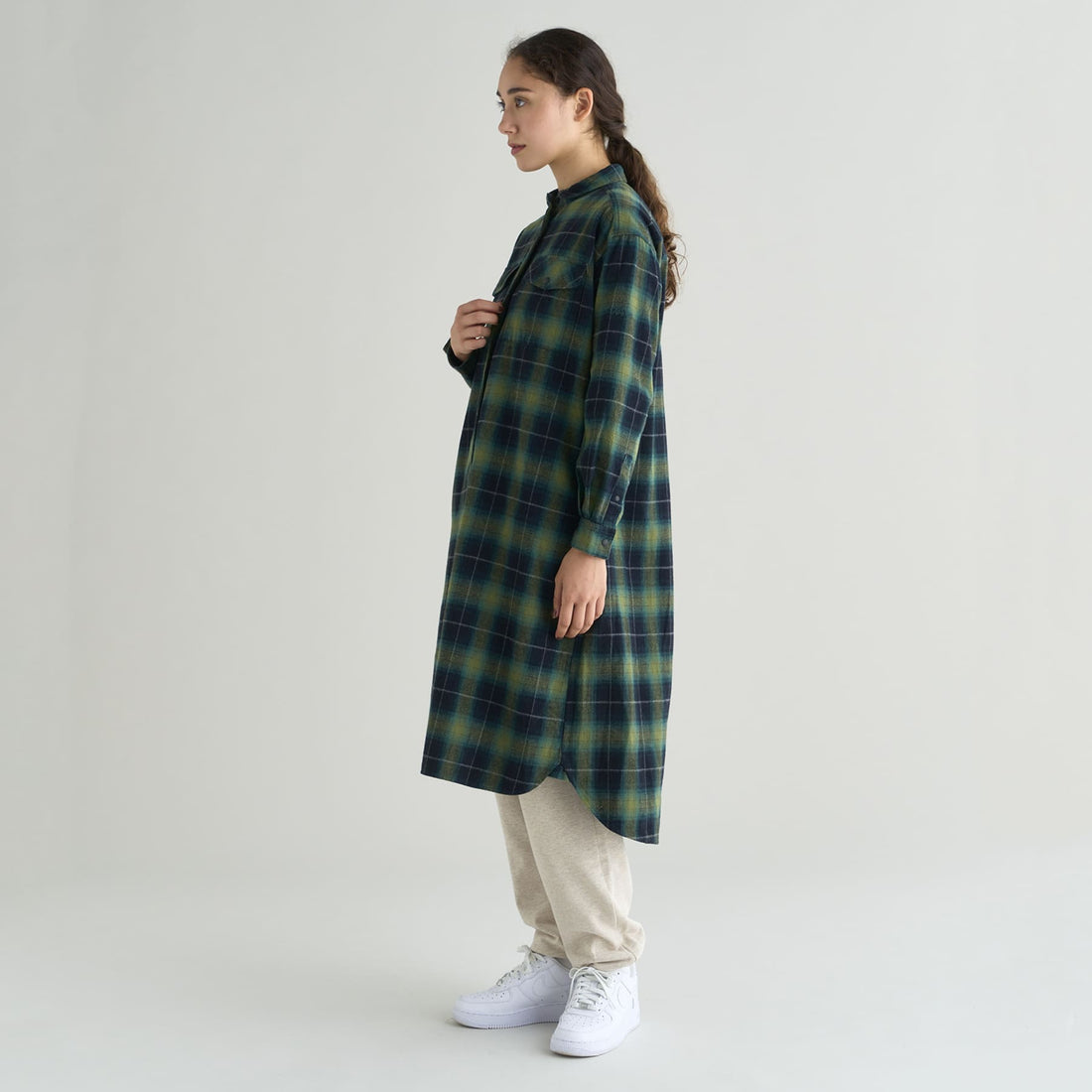 特價 NANGA FADE PLAID 格紋露營風襯衫洋裝