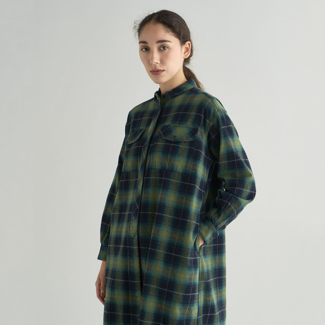 特價 NANGA FADE PLAID 格紋露營風襯衫洋裝