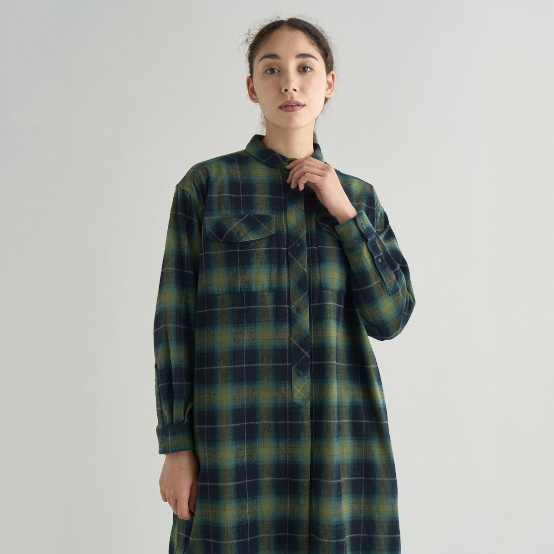 特價 NANGA FADE PLAID 格紋露營風襯衫洋裝