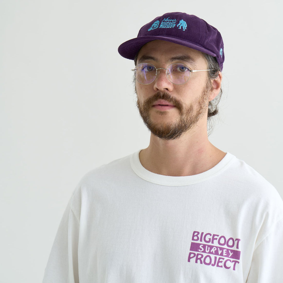 NANGA × TACOMA FUJI RECORDS Bigfoot Survey Project Logo 燈芯絨棒球帽