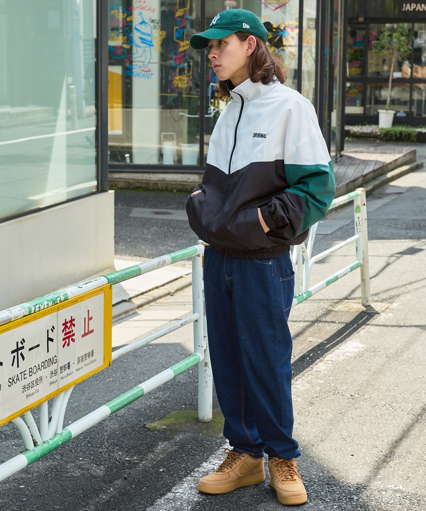 特價 MONO-MART 寬版拼接雙色夾克外套