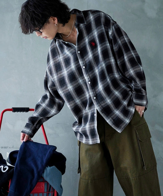 U.S. POLO ASSN. X PUBLUX 獨家設計刺繡Logo格紋襯衫