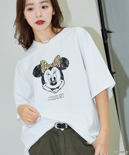 PUBLUX 限定 MINNIE FACE 印花短袖 T 恤