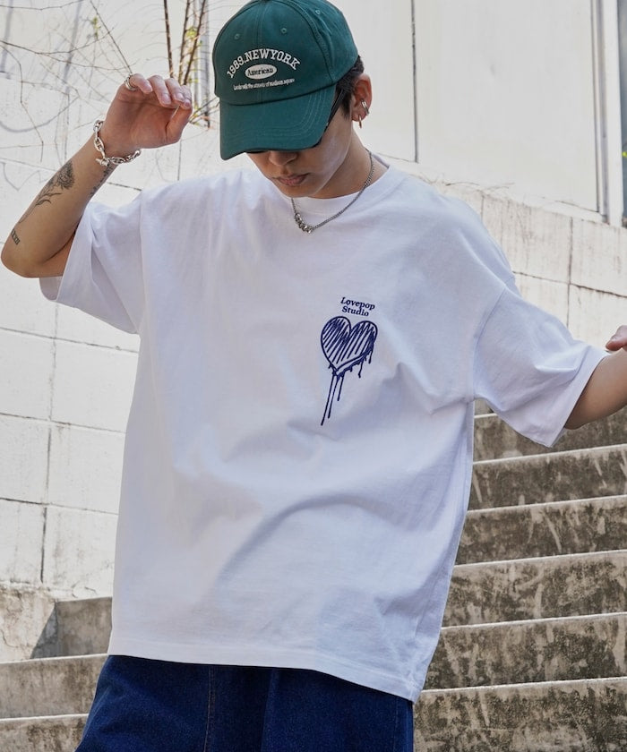PUBLUX Lovepop studio Heart Chest Logo Embroidered Tee 刺繡短袖T恤