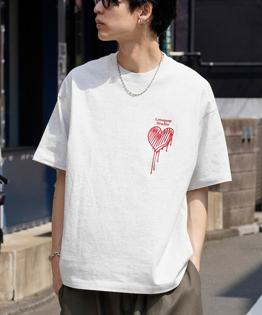 PUBLUX Lovepop studio Heart Chest Logo Embroidered Tee 刺繡短袖T恤