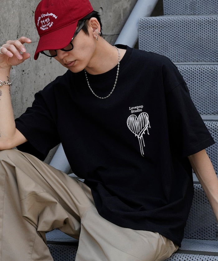 PUBLUX Lovepop studio Heart Chest Logo Embroidered Tee 刺繡短袖T恤