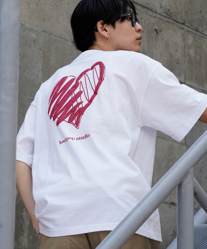 PUBLUX Lovepop studio Heart Foam Back Print Tee 印花短袖T恤