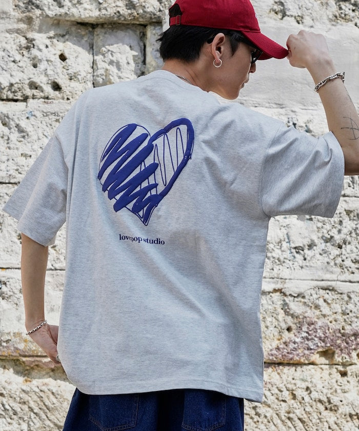PUBLUX Lovepop studio Heart Foam Back Print Tee 印花短袖T恤