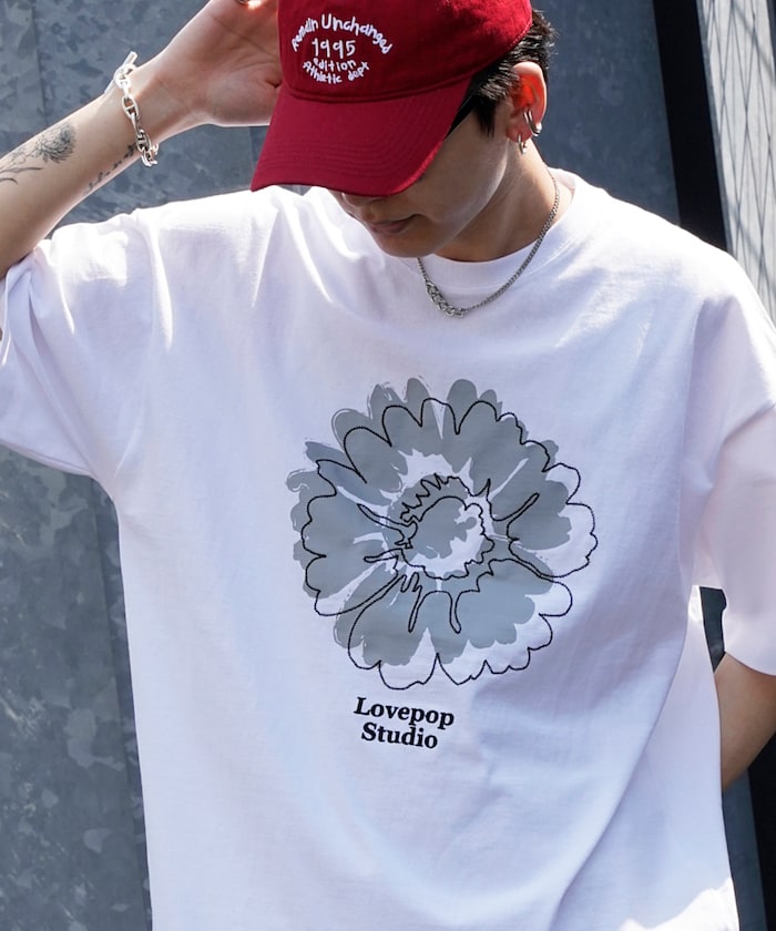 PUBLUX Lovepop studio Flower Embroidery Print Tee 印花短袖T恤