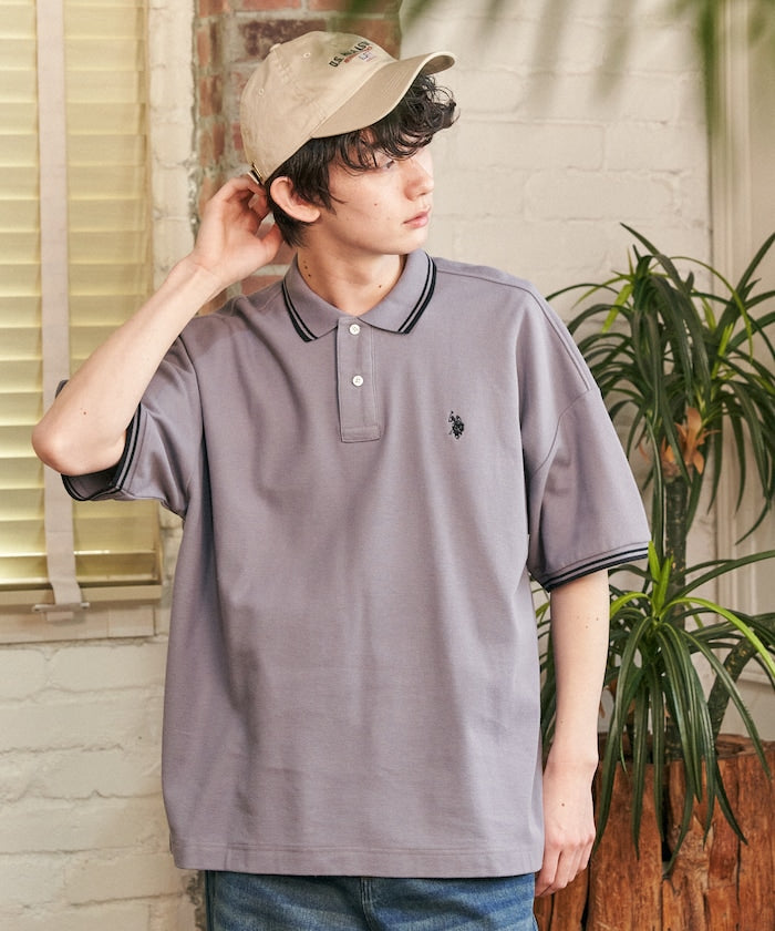 U.S. POLO ASSN. Special order pique line polo shirt 限定條紋Polo衫