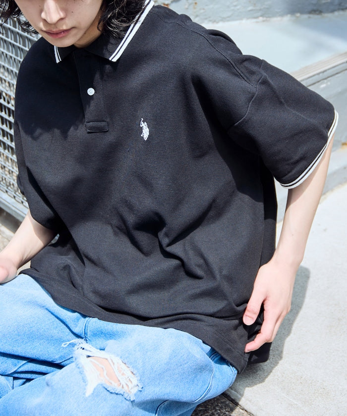 U.S. POLO ASSN. Special order pique line polo shirt 限定條紋Polo衫