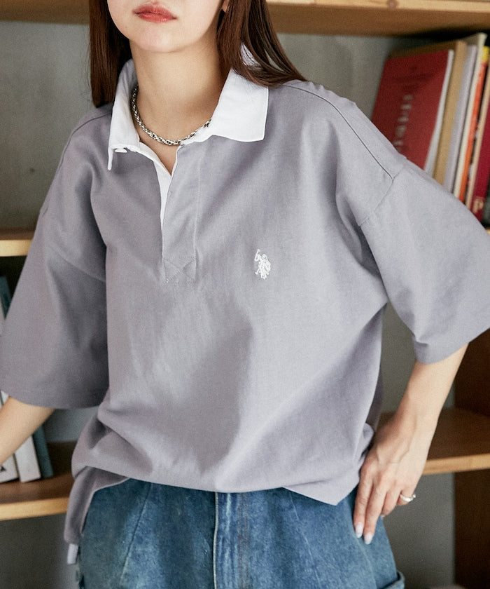 U.S. POLO ASSN. Custom-made embroidered rugby shirt 簡約刺繡Polo衫