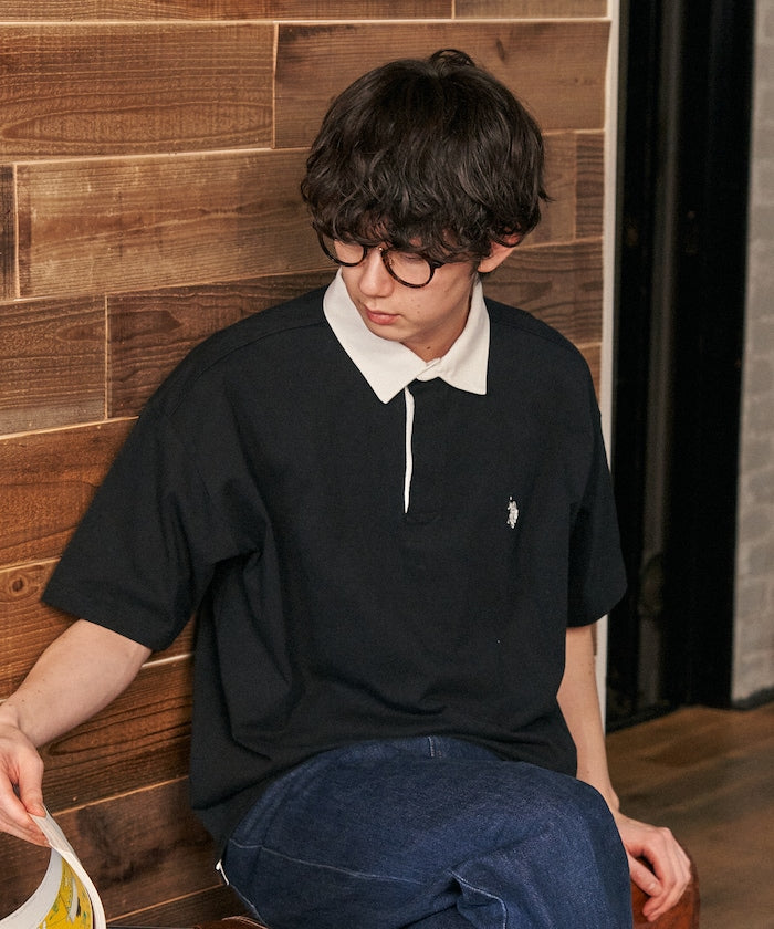 U.S. POLO ASSN. Custom-made embroidered rugby shirt 簡約刺繡Polo衫