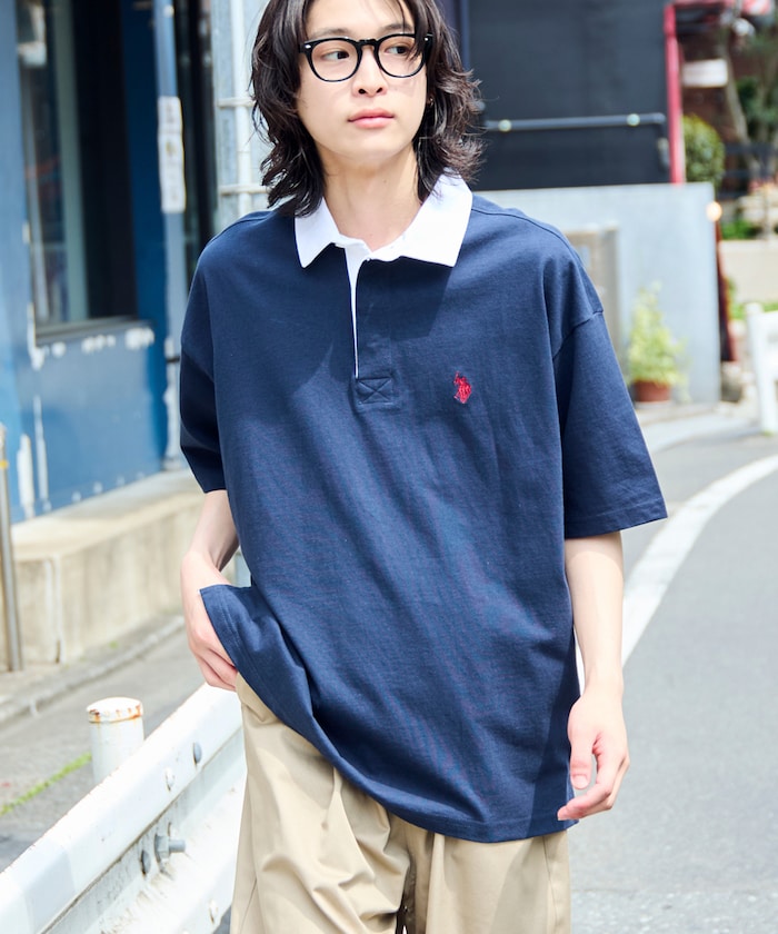 U.S. POLO ASSN. Custom-made embroidered rugby shirt 簡約刺繡Polo衫