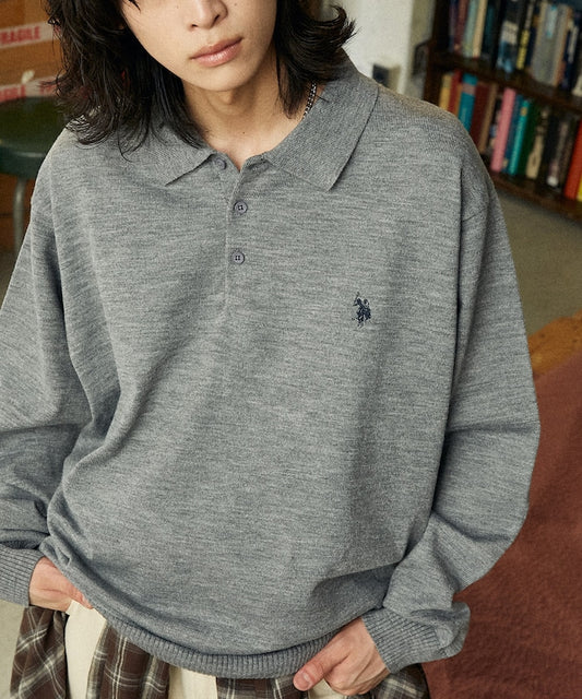 U.S. POLO ASSN. SWEAT LIKE KNIT POLO 長袖針織POLO衫
