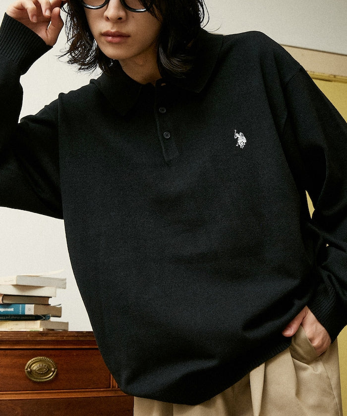 U.S. POLO ASSN. SWEAT LIKE KNIT POLO 長袖針織POLO衫