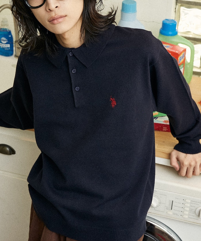 U.S. POLO ASSN. SWEAT LIKE KNIT POLO 長袖針織POLO衫