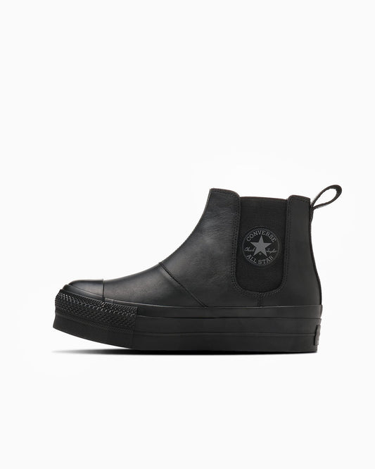 日本限定 CONVERSE LEATHER ALL STAR Ⓡ LIFTED SIDEGORE HI 厚底側鬆緊皮革高筒鞋