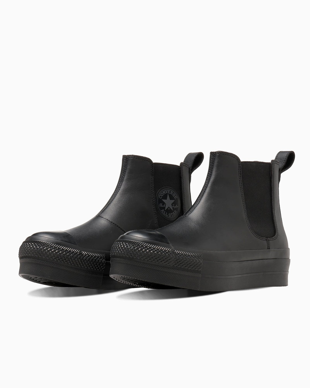 日本限定 CONVERSE LEATHER ALL STAR Ⓡ LIFTED SIDEGORE HI 厚底側鬆緊皮革高筒鞋