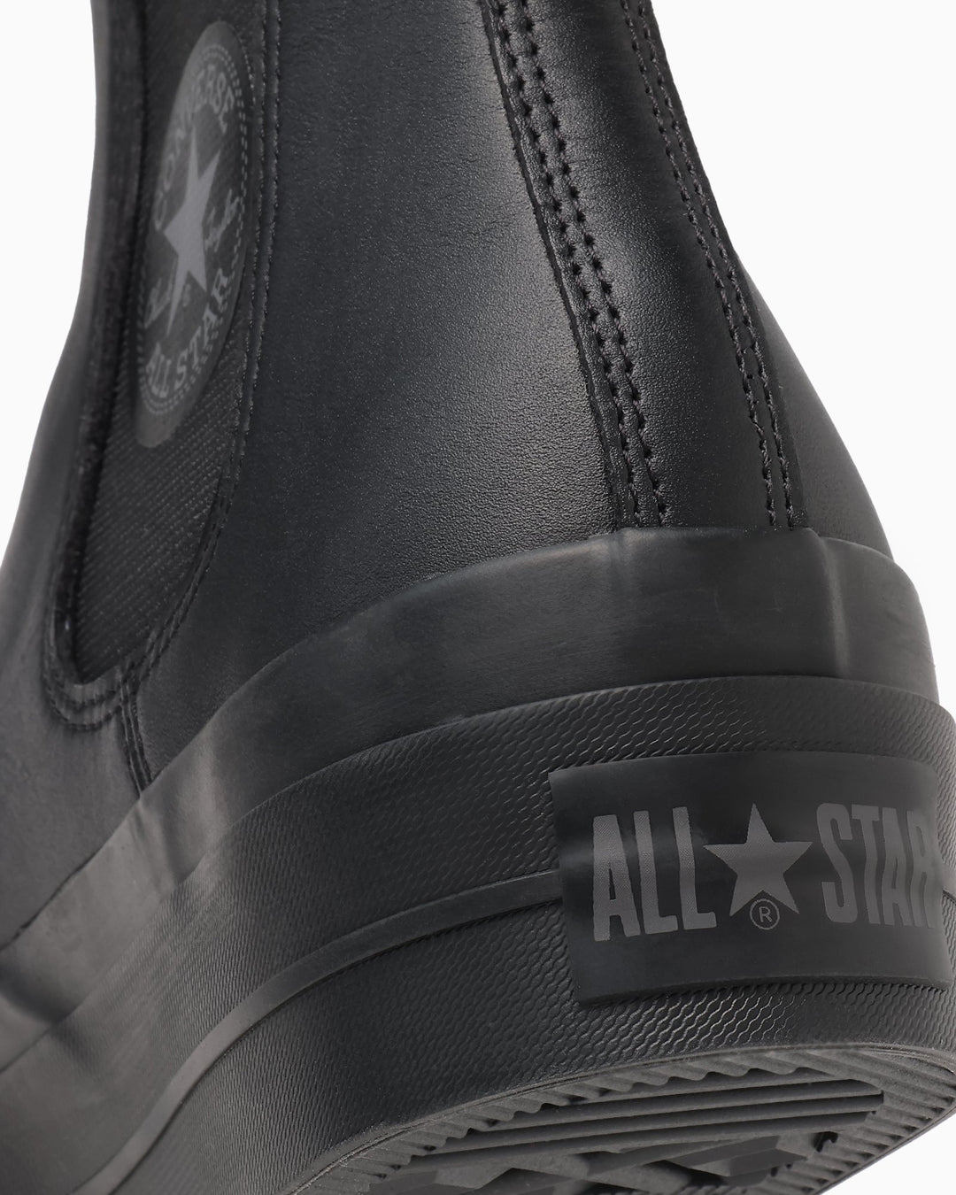 日本限定 CONVERSE LEATHER ALL STAR Ⓡ LIFTED SIDEGORE HI 厚底側鬆緊皮革高筒鞋