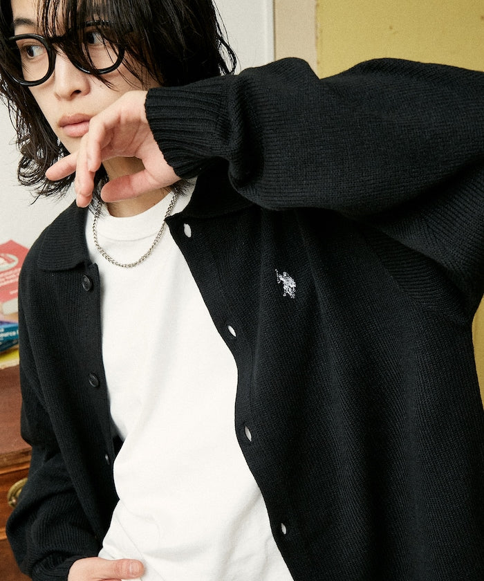 U.S. POLO ASSN. POLO KNIT CARDIGAN 刺繡LOGO POLO針織開襟衫
