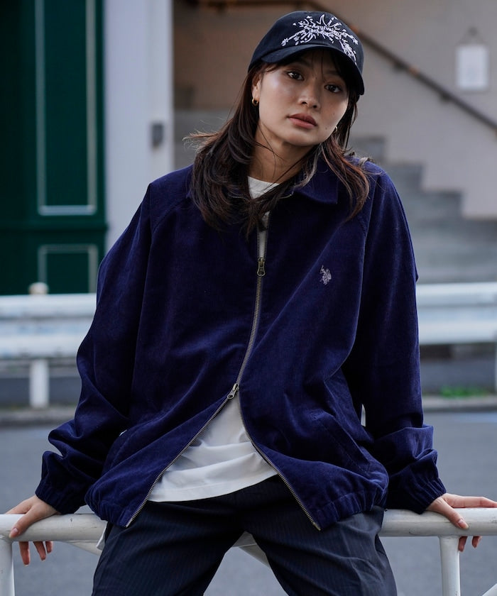 U.S. POLO ASSN. X PUBLUX 獨家設計燈芯絨雙拉鍊刺繡Logo外套