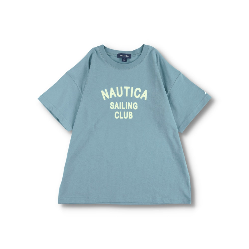 NAUTICA童裝 植絨logo短袖T上衣