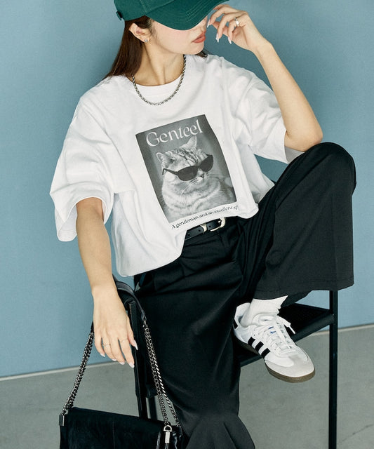 PUBLUX 限定 Genteel 貓咪印花 T 恤