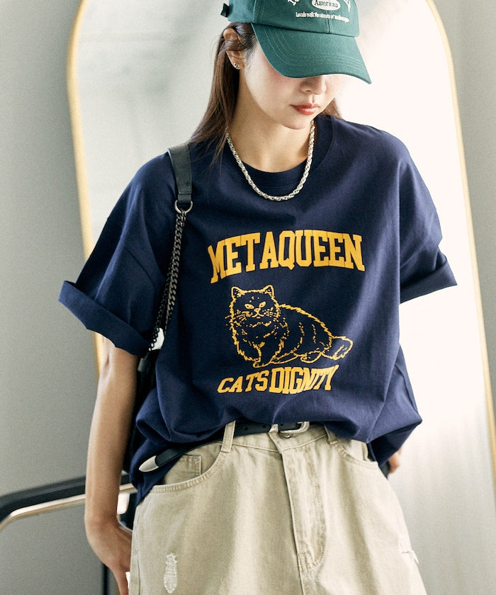 PUBLUX 限定 METAQUEEN 貓咪印花 T 恤