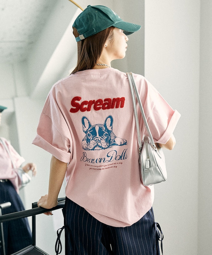 PUBLUX French Bulldog Animal Print T-shirts 刺繡短袖T恤