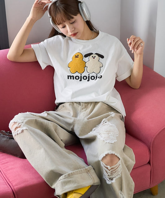 PUBLUX 限定 mojojojo 藝術刺繡短袖 T 恤