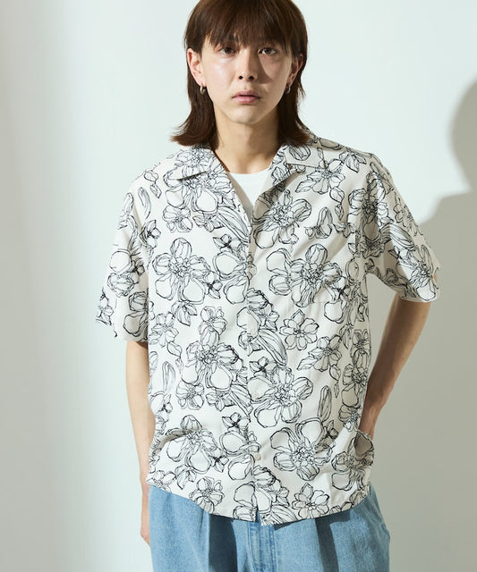 FREAK'S STORE Pattern open collar short sleeve shirt 印花短袖襯衫