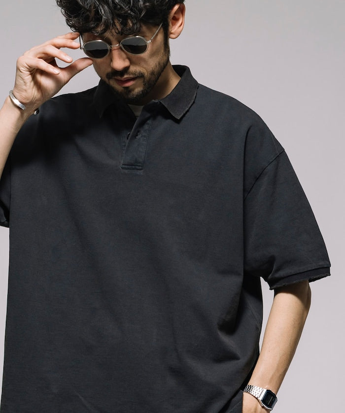 Firsthand Relaxed Distressed oversized polo shirt 復古寬版Polo衫