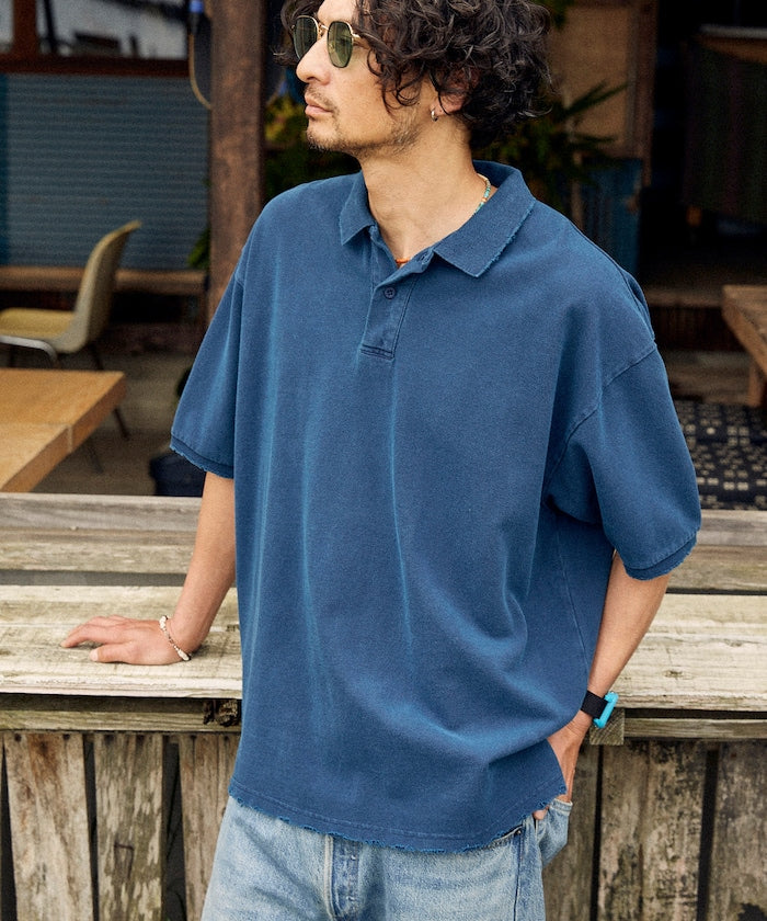 Firsthand Relaxed Distressed oversized polo shirt 復古寬版Polo衫