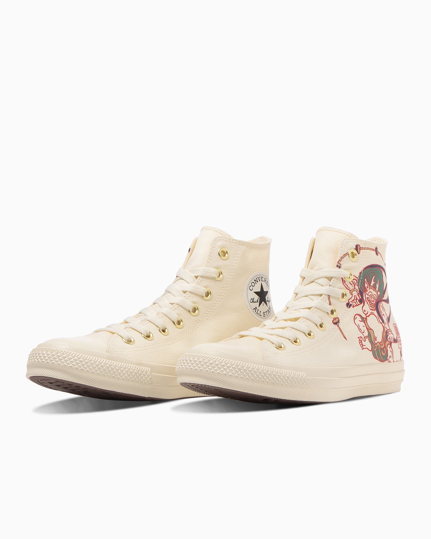 日本限定 CONVERSE ALL STAR FUJINRAIJIN HI 限定設計高筒帆布鞋