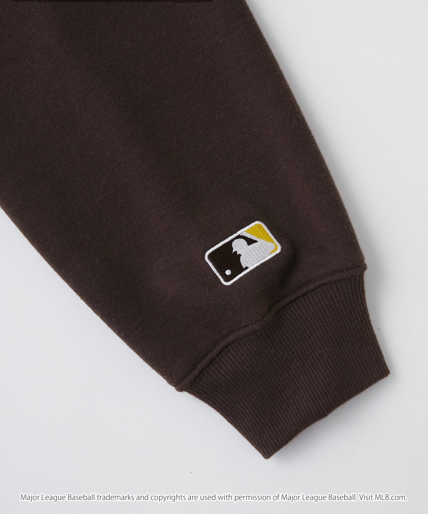 MLB 刺繡LOGO寬版加絨大學T