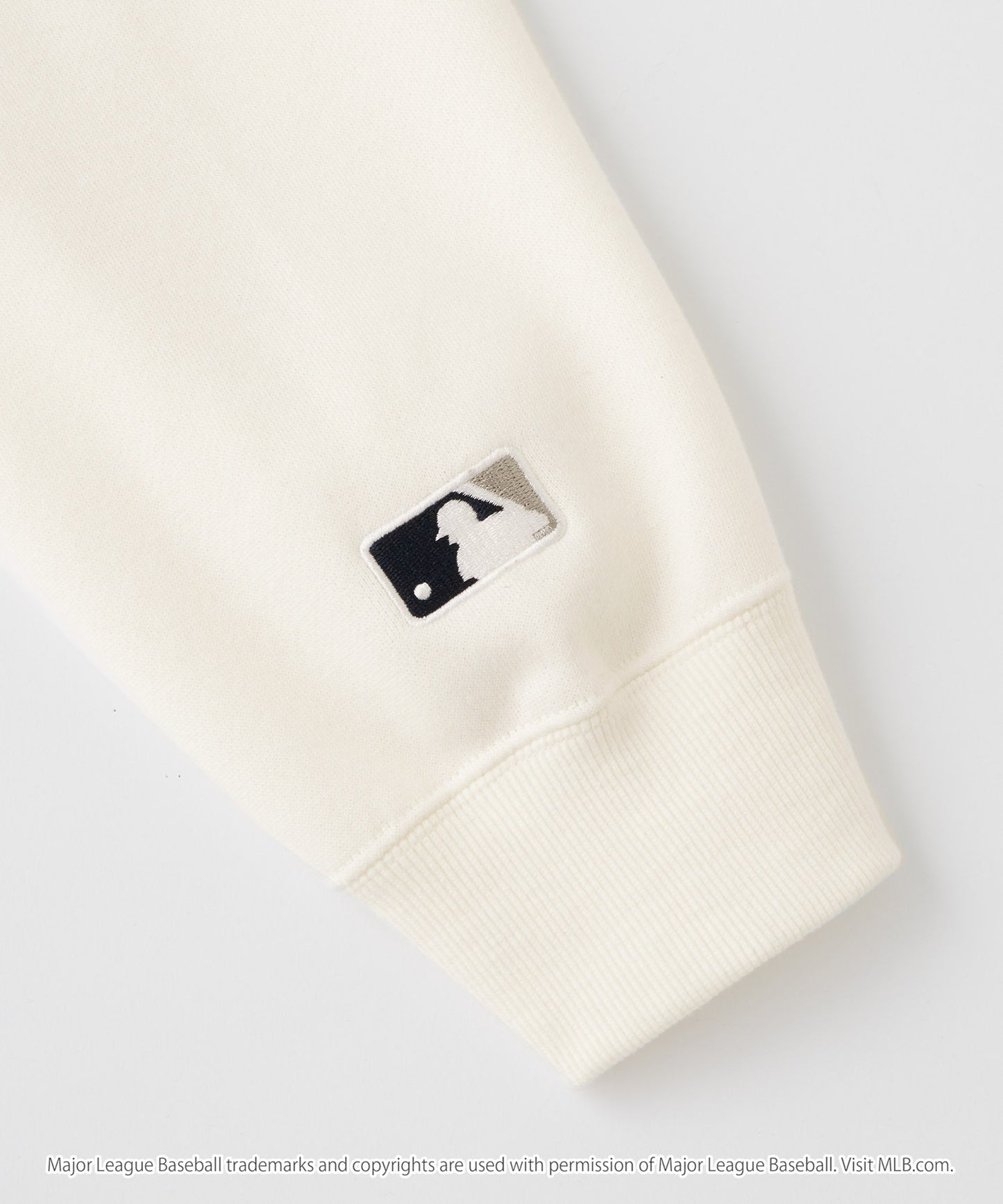 MLB 刺繡LOGO寬版加絨大學T