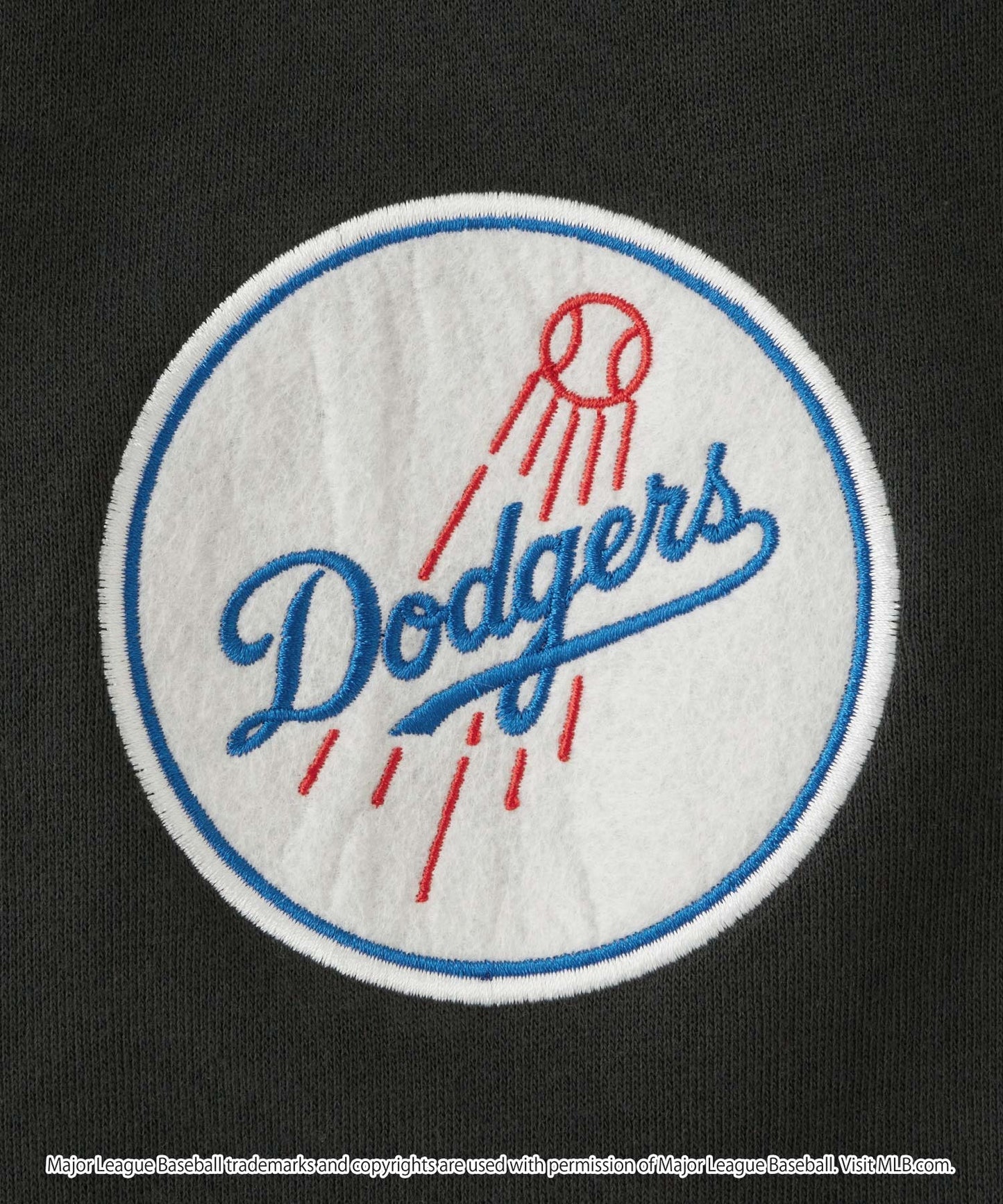 MLB 刺繡LOGO寬版加絨大學T