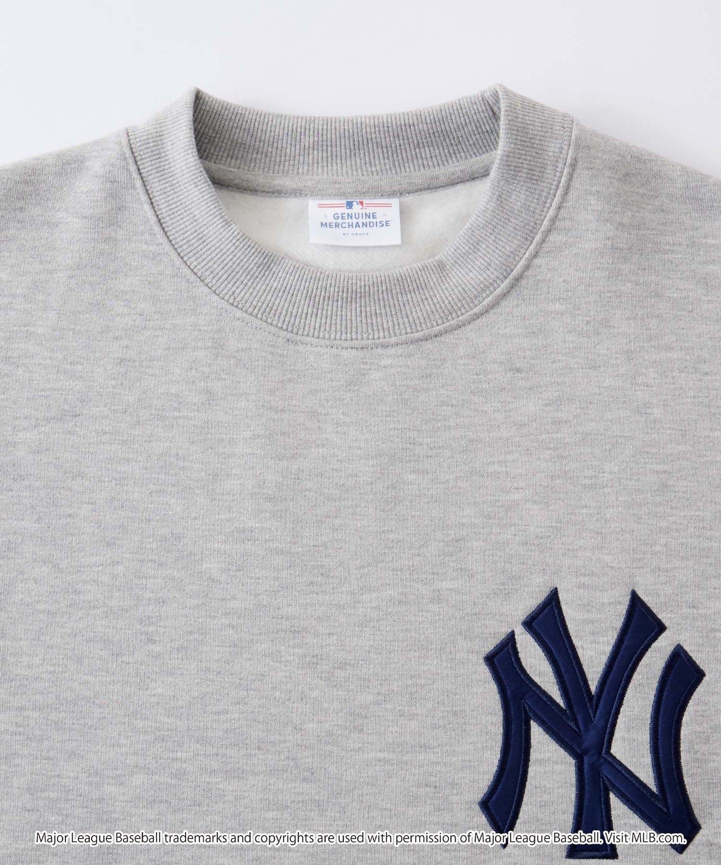 MLB 刺繡LOGO寬版加絨大學T