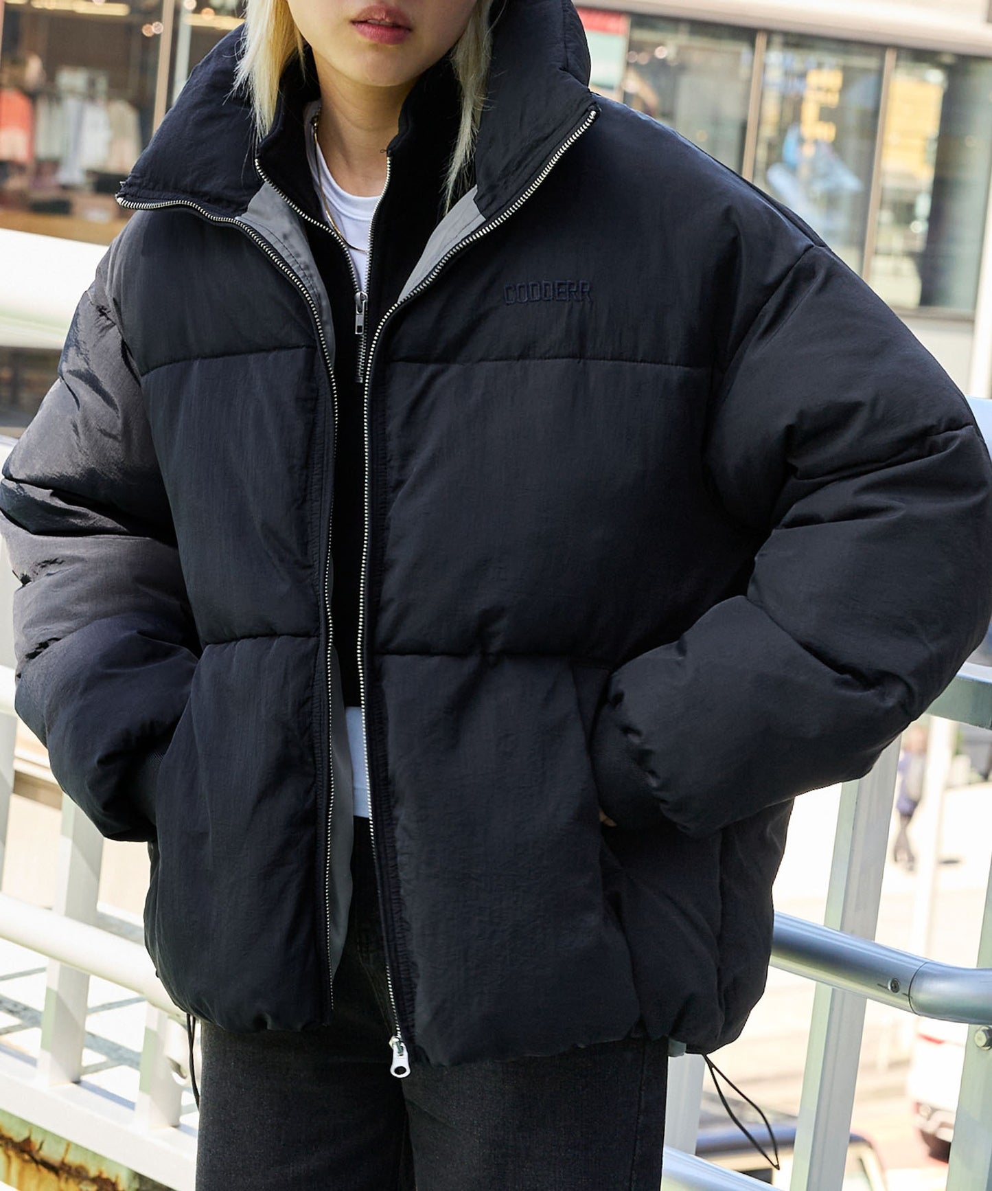 CODDERR 厚領防潑水尼龍中綿外套